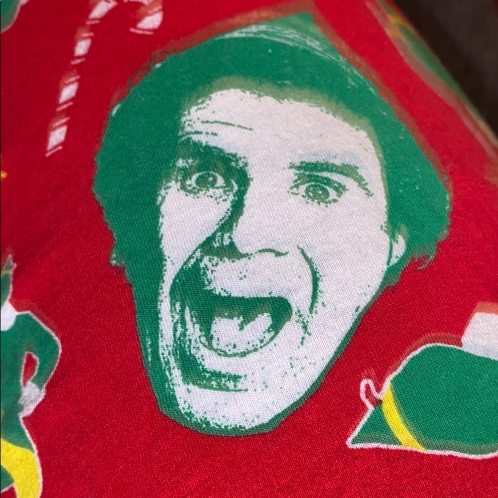 Mens large elf movie pajama pants!